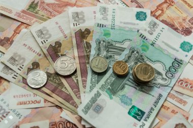 Arka plan para, ruble, dolar, Euro