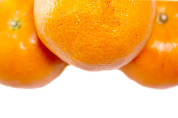 Mandarin and orange, close up with selective focus. — Stock Photo, Image