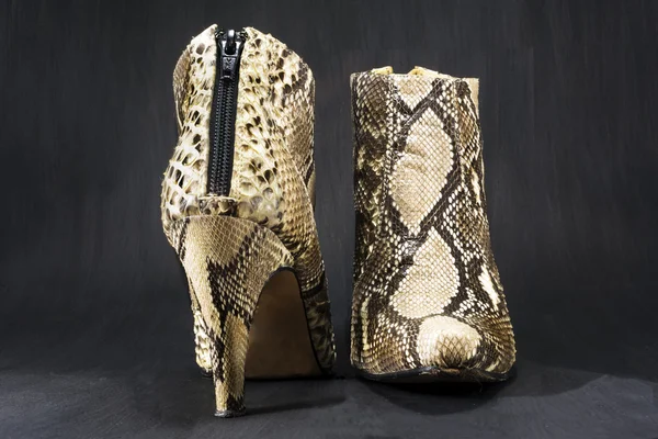 Schoenen gemaakt van slangevel — Stockfoto