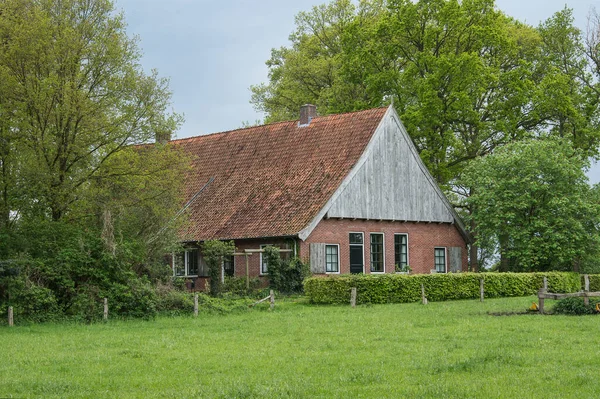 Casa Típica Estilo Antigo Região Holandesa Twente Perto Aldeia Denekamp — Fotografia de Stock