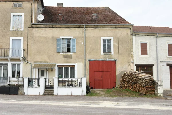 Fachadas Antiguas Casas Rurales Antiguo Pueblo Francés Las Ardenas Champagne —  Fotos de Stock