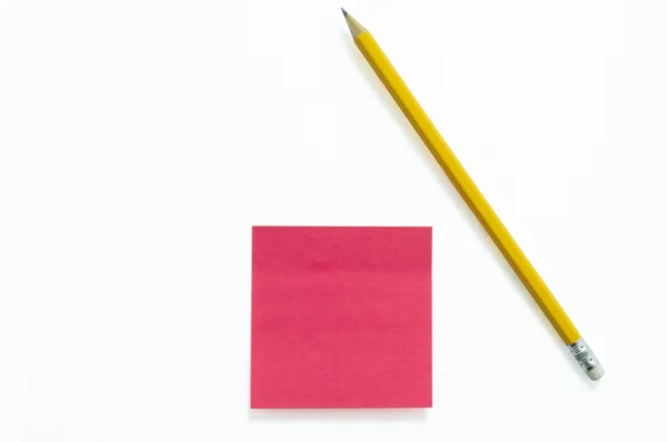 Post It single pencil Pink — Stock Photo, Image