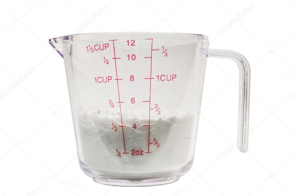Measuring Cup with Flour 1/2