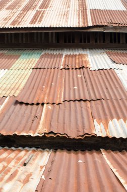 Galvanizli, çatı, paslı, dikey