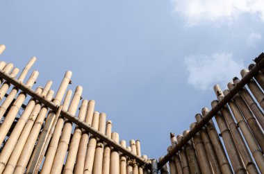Duvardaki doksan derecelik açısı bambu yapılmış.