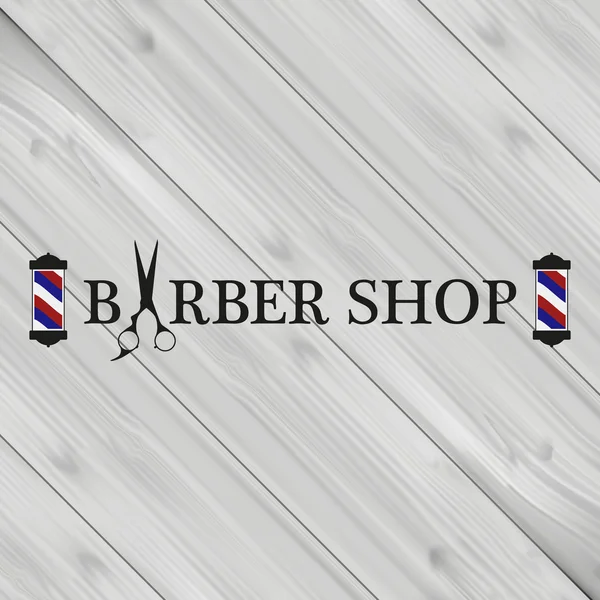 Logo publicitaire salon de coiffure pour messieurs — Image vectorielle
