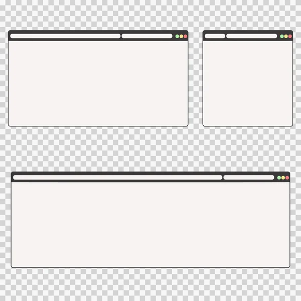 Набор веб-окон — стоковый вектор