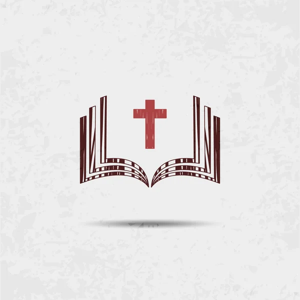Logo della Chiesa della Bibbia. il nome della missione. Società della Bibbia . — Vettoriale Stock