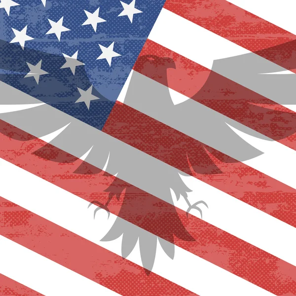 Amerikanische Vintage Flagge Hintergrund. — Stockvektor