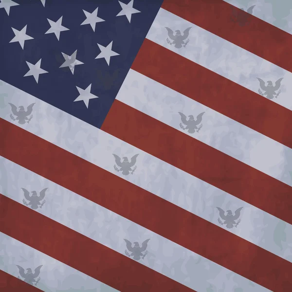 Amerikaanse Vintage vlag achtergrond. — Stockvector