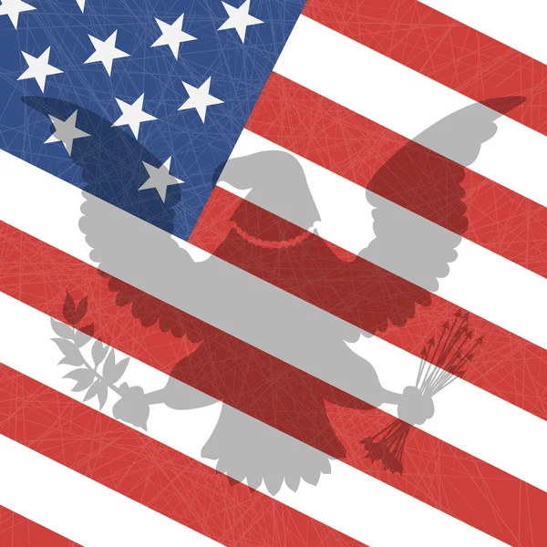 Amerikaanse Vintage vlag achtergrond. — Stockvector