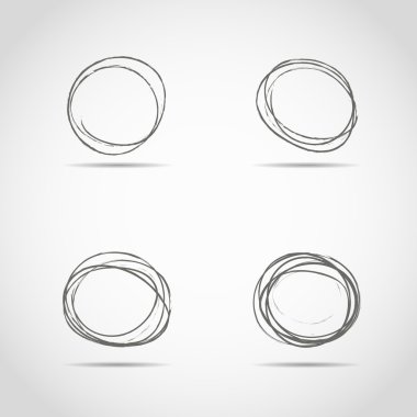 Set of Hand drawn circles
