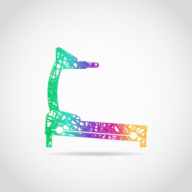 Koşma, spor salonu ekipman, koşu bandı koşu bandı. logo