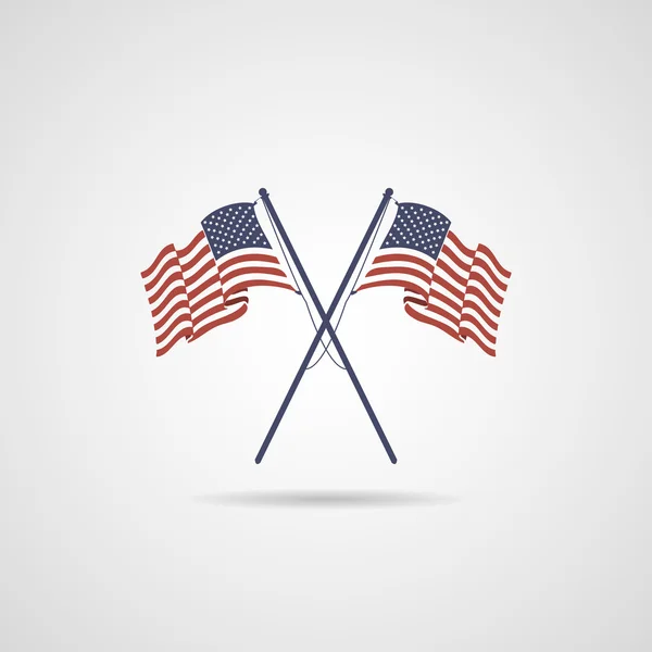 Banderas Americanas. Banderas de Estados Unidos . — Vector de stock