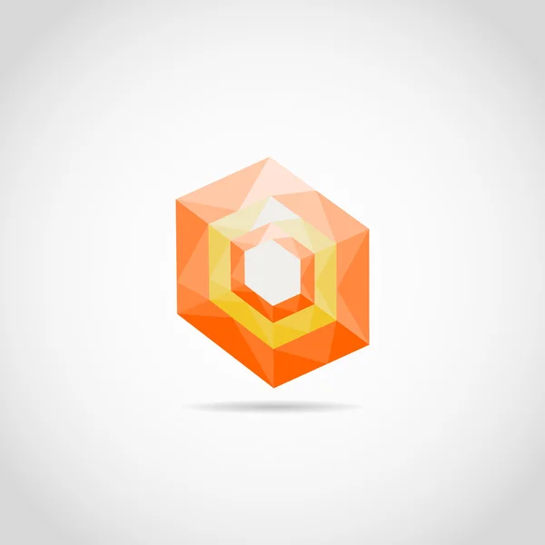 Rhombus-logo in oranje kleuren — Stockvector
