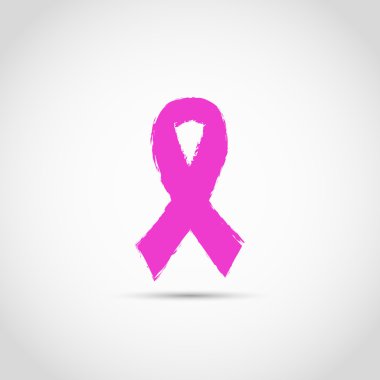 Pembe kurdele beyaz izole. fırça. 