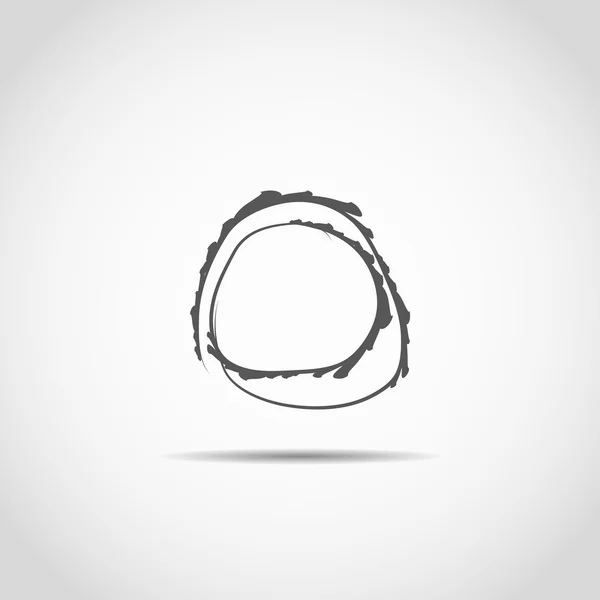 Circulo dibujado a mano. Elementos de diseño — Vector de stock