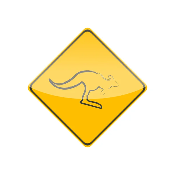 Καγκουρό σημάδι. εικονίδιο με το λογότυπο — Διανυσματικό Αρχείο