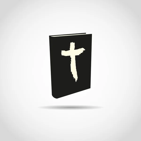 Логотип церкви. Крест, библия . — стоковый вектор