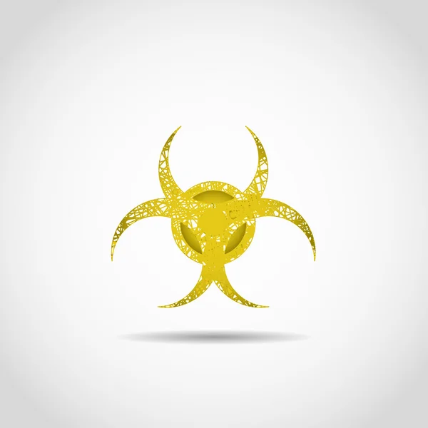 Señal de peligro biológico. Icono del virus , — Archivo Imágenes Vectoriales