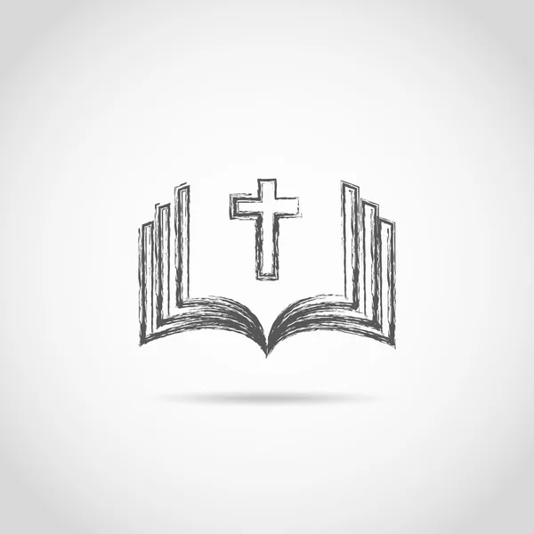 Logo de l'église biblique. le nom de la mission. Société biblique . — Image vectorielle