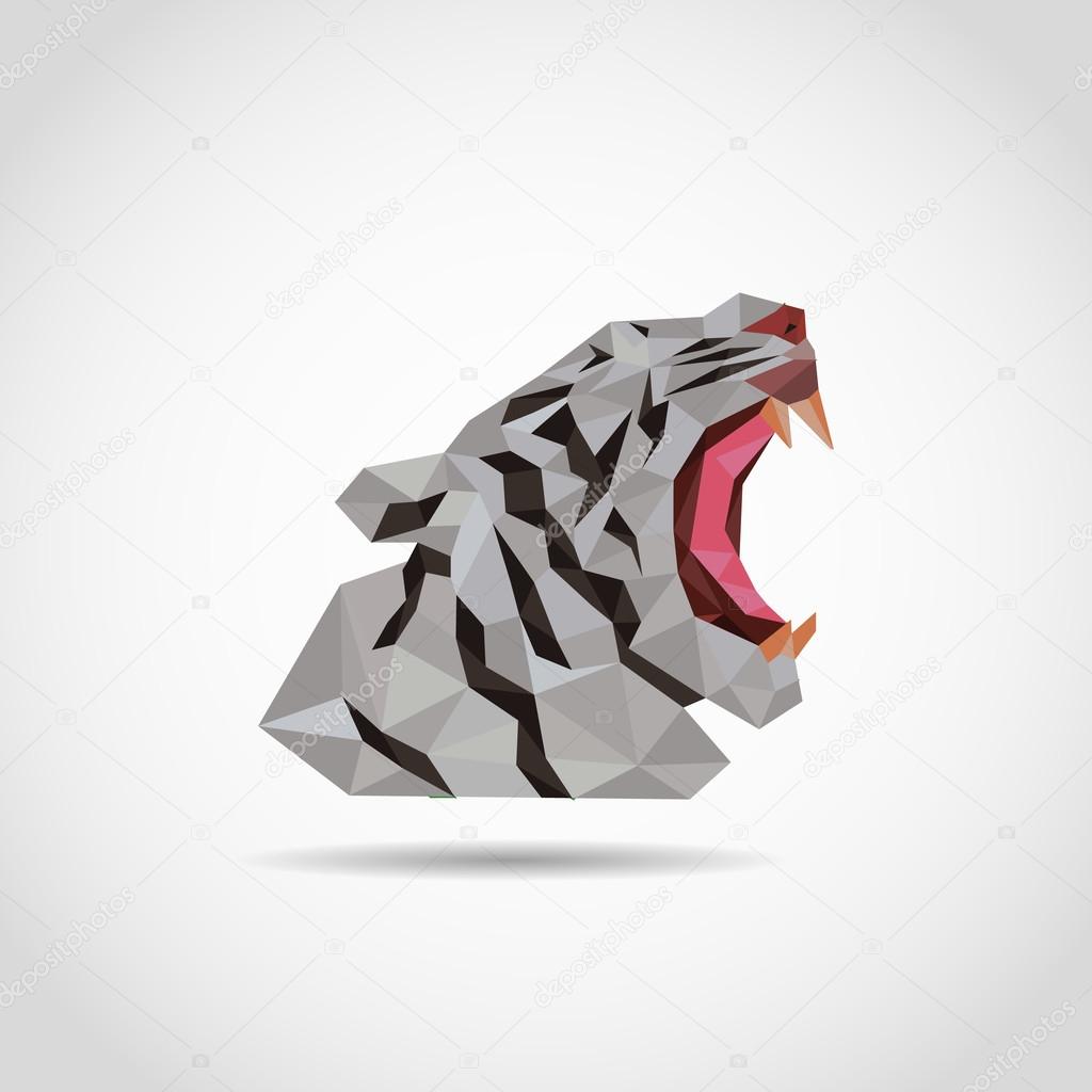 Tiger face logo emblem template mascot symbol for business