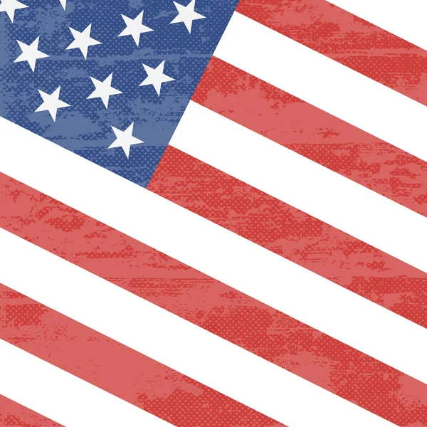 USA Amerikaanse vector vlag geïsoleerd op witte achtergrond. — Stockvector