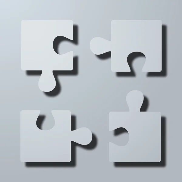 Pièces de puzzles en papier. Concept d'entreprise, modèle, mise en page, informations — Image vectorielle