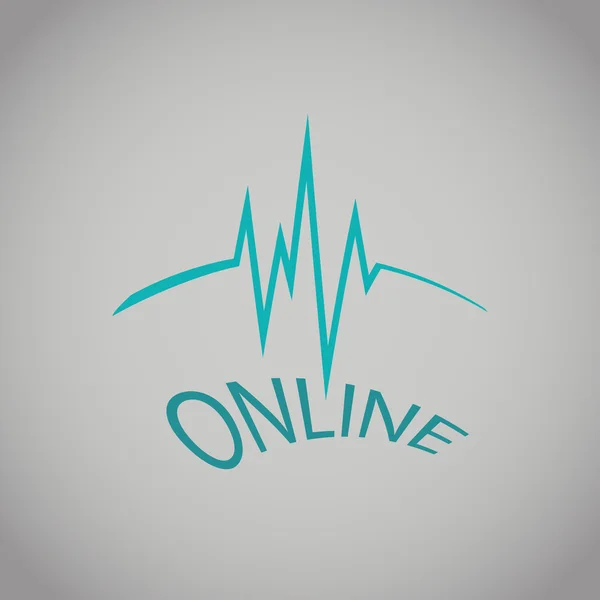 Klares Logo Leben online. Vektor — Stockvektor