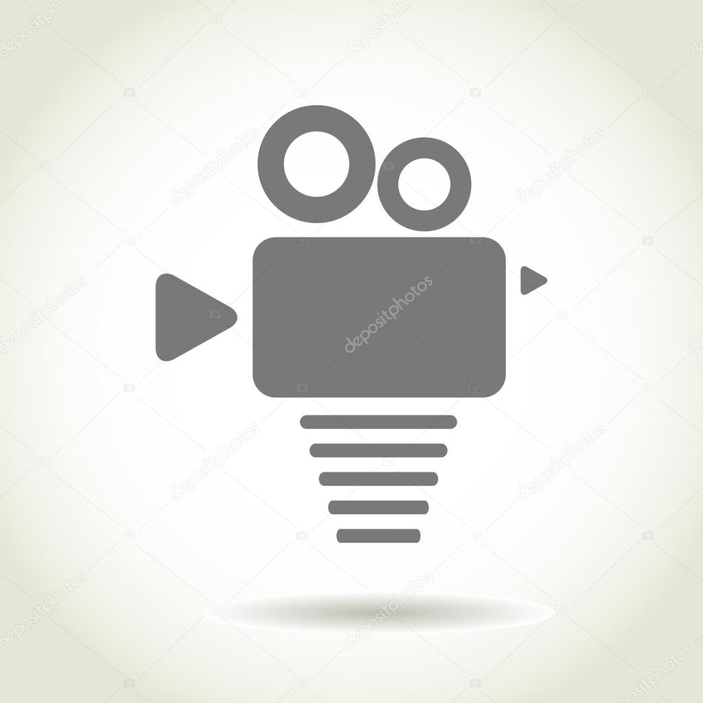 Video camera icon. old machine for video. Stock vector