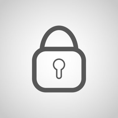 kilit simgesi. Hisse senedi vektör.