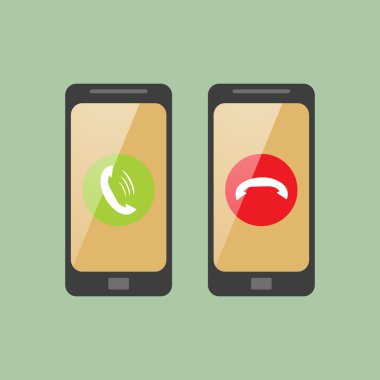 Seçmenize olanak verir. Aramaya cevap vermek ya da değil. simgeler şık telefonlar