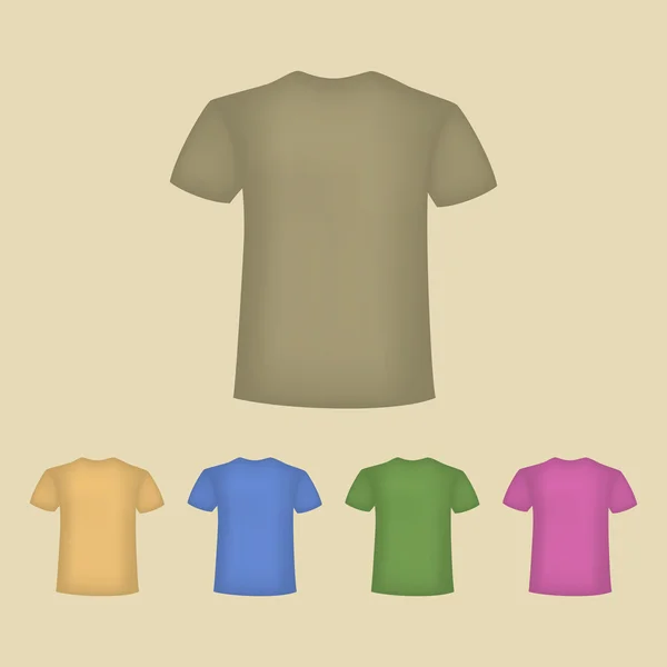 Conjunto de camisetas masculinas coloridas. Vetor . —  Vetores de Stock