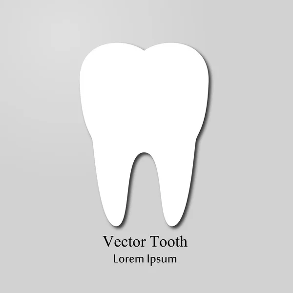 Infografik mit weißem Zahn auf grauem Hintergrund. Vektor — Stockvektor