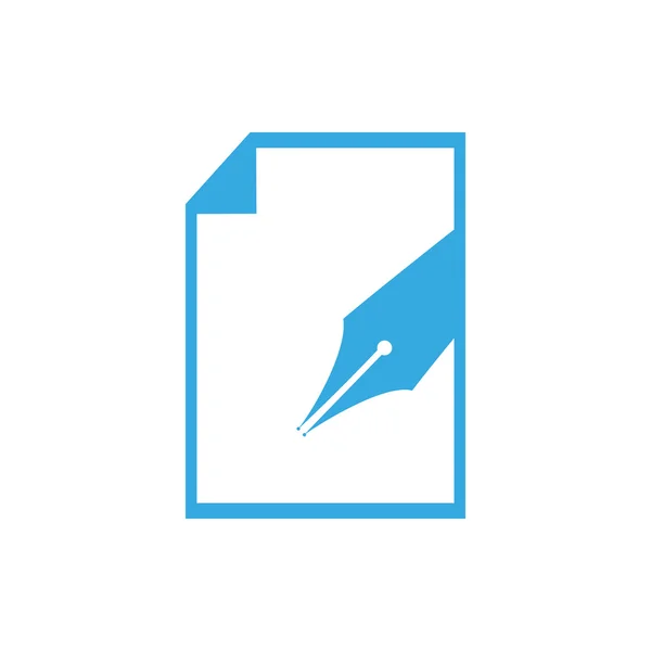 Logo für den Autor des Buches. Aufkleber Büroangestellte. elegante Design-Symbole für Buchstaben. — Stockvektor