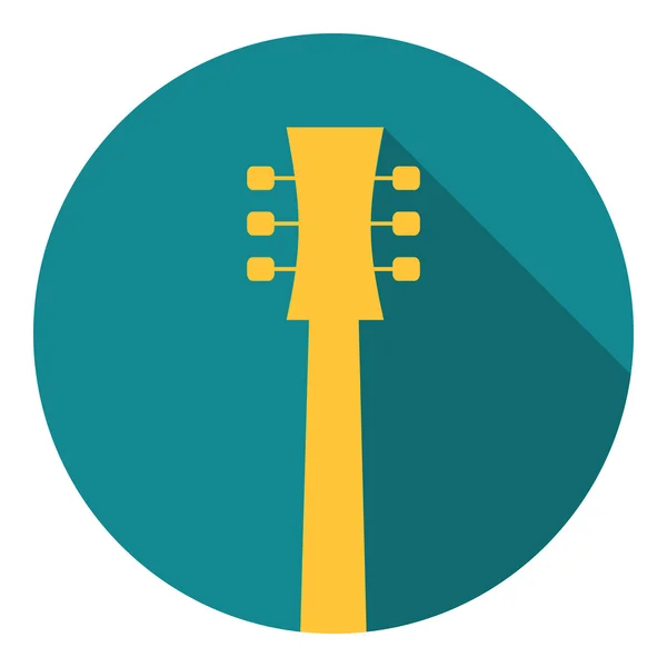 Krk kytara v plochý design. vektor — Stockový vektor