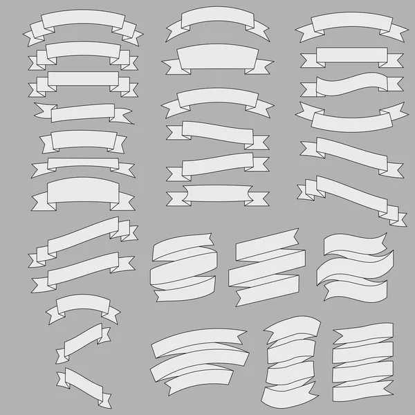 Fitas vintage elegantes em tons de cinza . —  Vetores de Stock