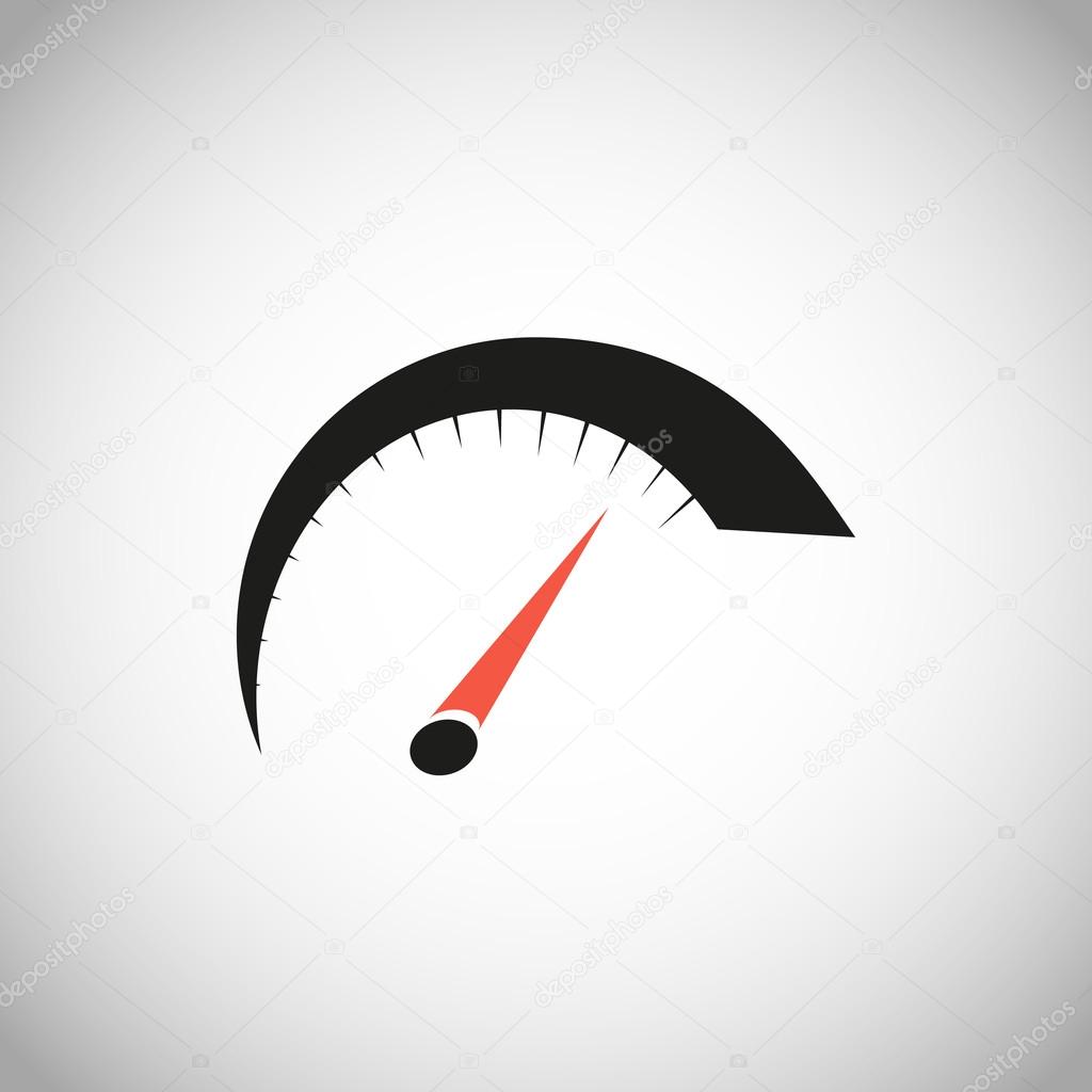 Vector speedometer icon. logo.stock vector