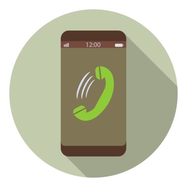 vektör akıllı telefon gelen arama simgesi