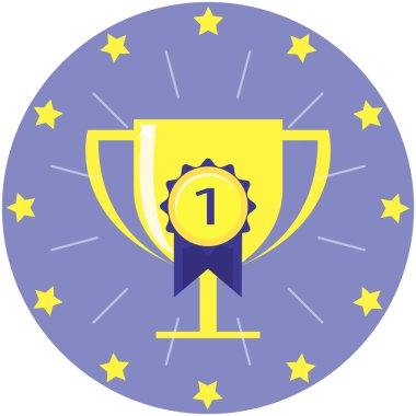 vektör şampiyonları kupa simgesi