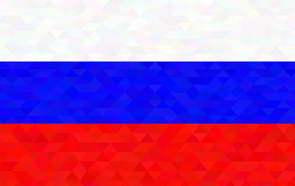 Oroszország sokszög absztrakt háttér zászló-kristály — Stock Vector