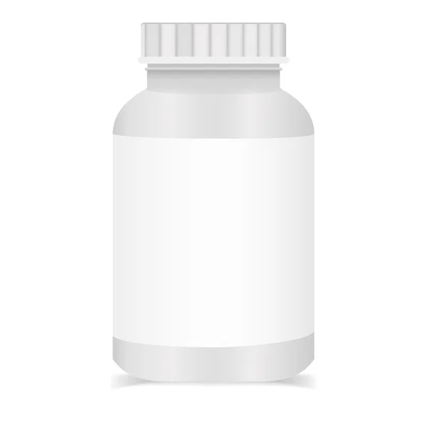 Kunststof medische pillen containers. — Stockvector