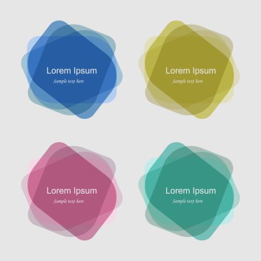 Geometrik vektör arka plan renkli şekiller kümesi