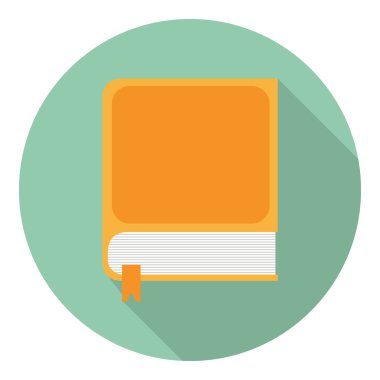 kitap simgesini bir daire içinde düz çizmek