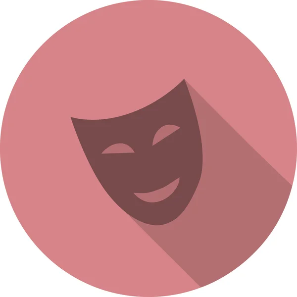 Máscara sonriente en sombra plana — Vector de stock