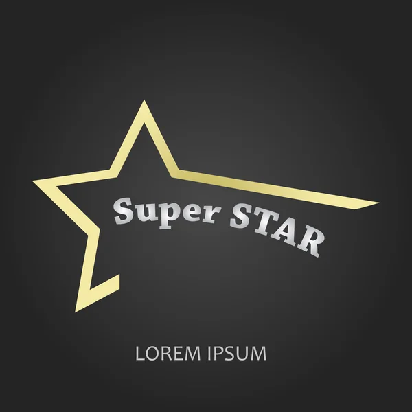 Logo super star. vector — Stock Vector