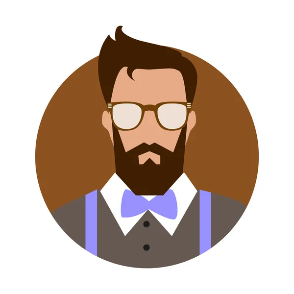 Cara do cara ícone em estilo hipster. vetor — Vetor de Stock