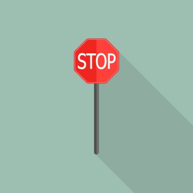 Yollar için dur işareti simgesi