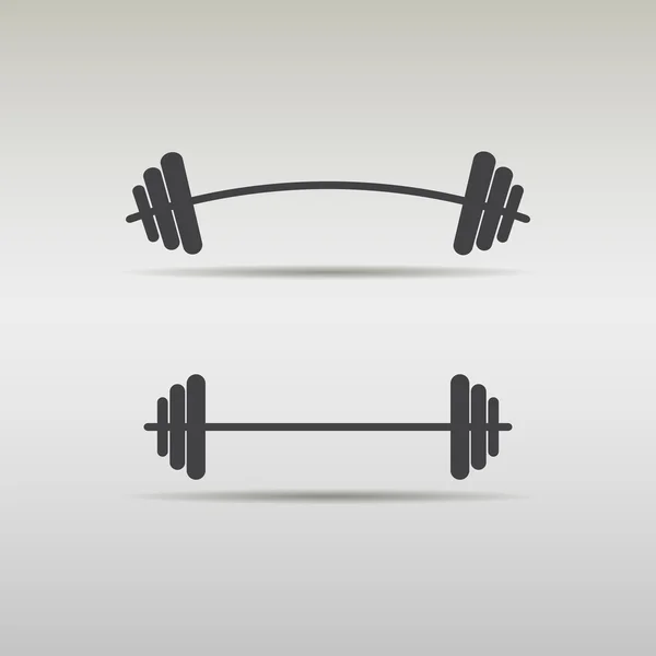 Set of barbell — Stock Vector