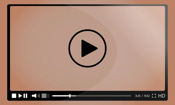 Συσκευή αναπαραγωγής βίντεο για web — Διανυσματικό Αρχείο